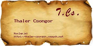 Thaler Csongor névjegykártya